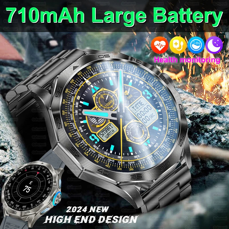 Venturox® – Outdoor GPS Smartwatch for Men | 750mAh Battery, Compass, Air Pressure, Bluetooth Call, Health & Sport Tracking