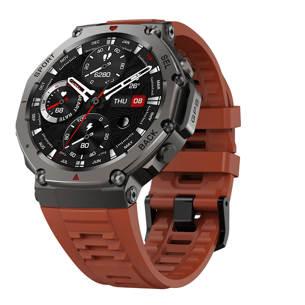 Rexon® – TitanWild | Military Outdoor Smartwatch with Dual-Band GPS, AMOLED & 5ATM Waterproof