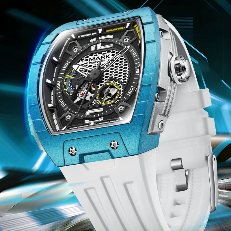 Torvella® – Luxury Tourbillon Mechanical Watch for Men | Tonneau Case, Luminous, Waterproof, Automatic Movement