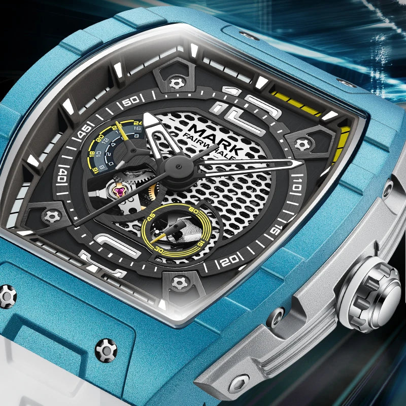 Torvella® – Luxury Tourbillon Mechanical Watch for Men | Tonneau Case, Luminous, Waterproof, Automatic Movement