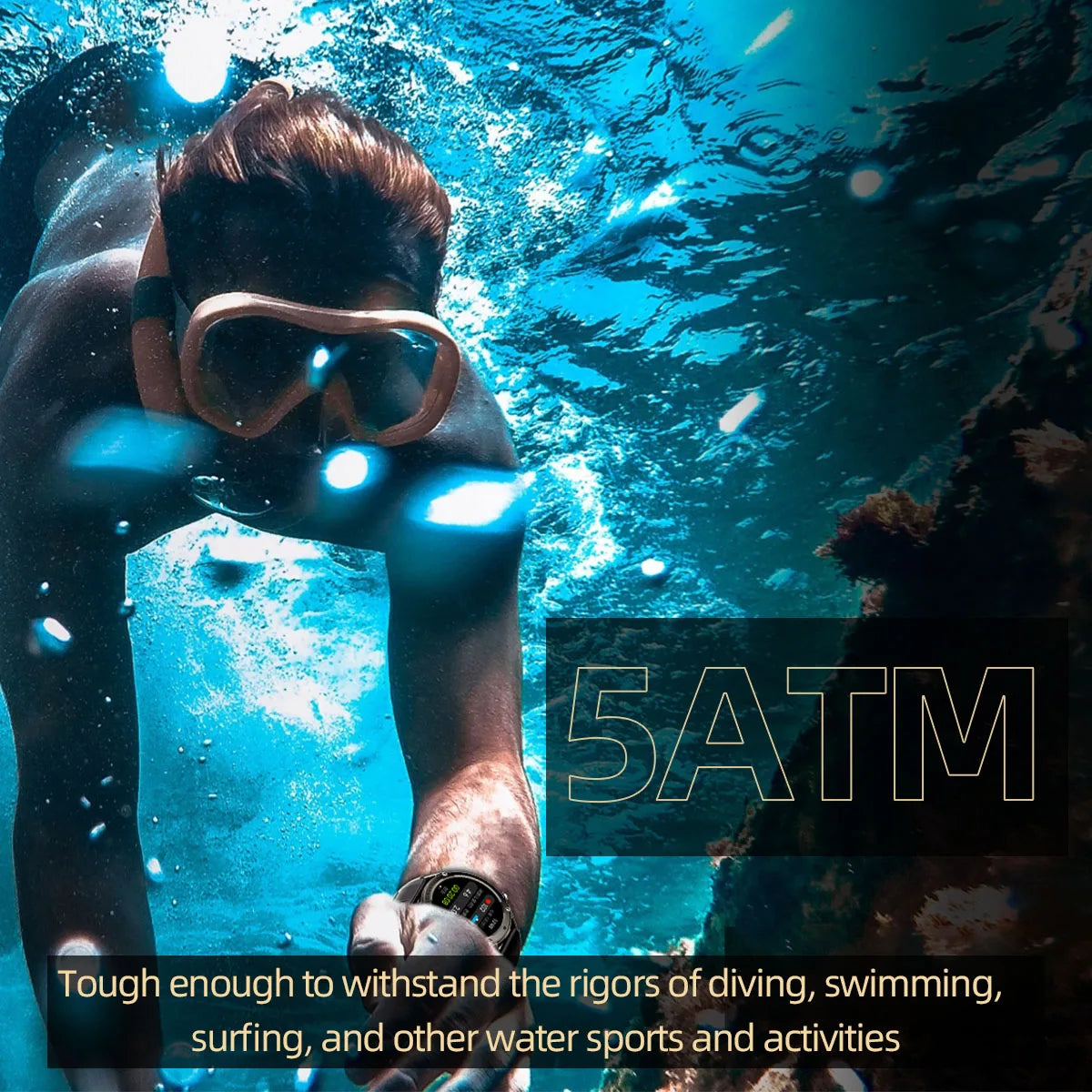 Rexon® – TitanWild | Military Outdoor Smartwatch with Dual-Band GPS, AMOLED & 5ATM Waterproof
