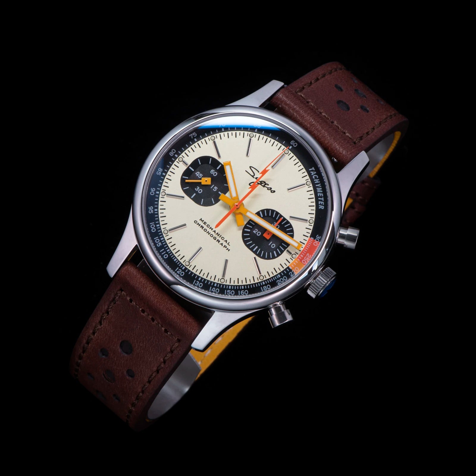 Braventh® – Aeromark ST19 | Men’s Mechanical Chronograph Watch with Swan-Neck Tianjin ST19, Pilot Styling & Sapphire Crystal