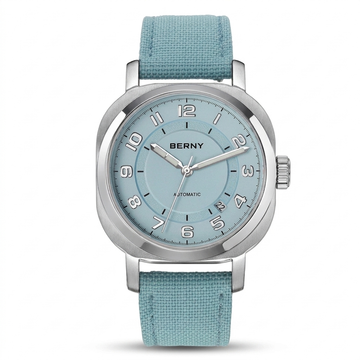Solienna® – LumiCush 34 | Women's Self-Winding Mechanical Watch with Sapphire Crystal, Cushion Case & Canvas Strap