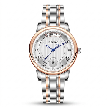 Aurelyth® – Monzella 33 | Women's Quartz Watch with Roman Numerals, Sapphire Glass & Steel Strap