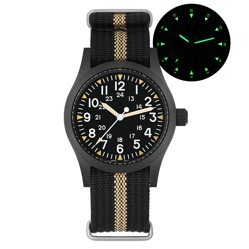 Solvara® – Mistréno ML05 | 38mm Vintage Men’s Watch with VH31 Sweep Movement, Domed Sapphire & Luminous Details