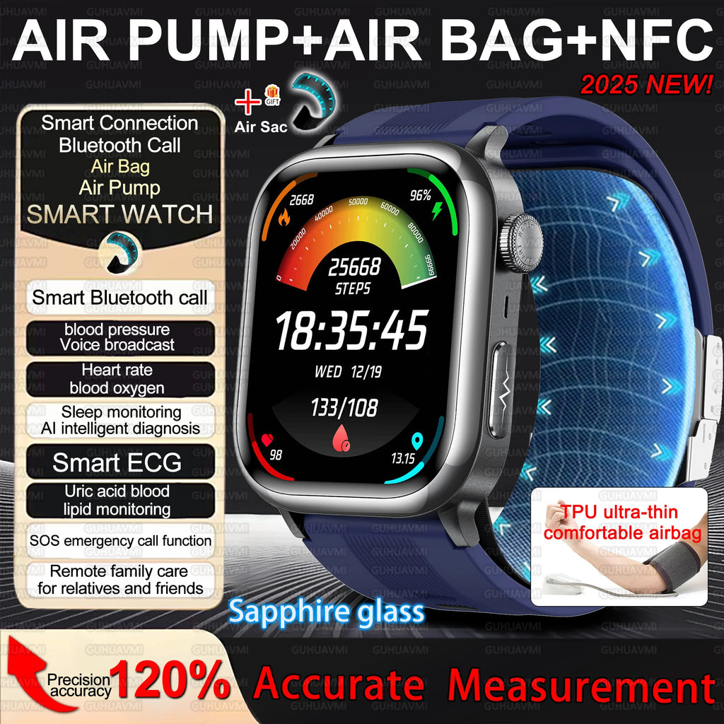 Bioquantix® – Smart Health Tracker Watch | ECG+PPG, Uric Acid & Body Fat, Laser Therapy, Bluetooth