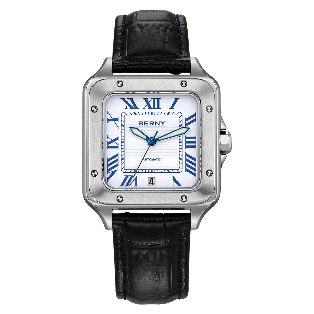 Montragin® – Tank Style Automatic Mechanical Watch for Men | Miyota 8215, Sapphire AR, Luminous, 10ATM Waterproof