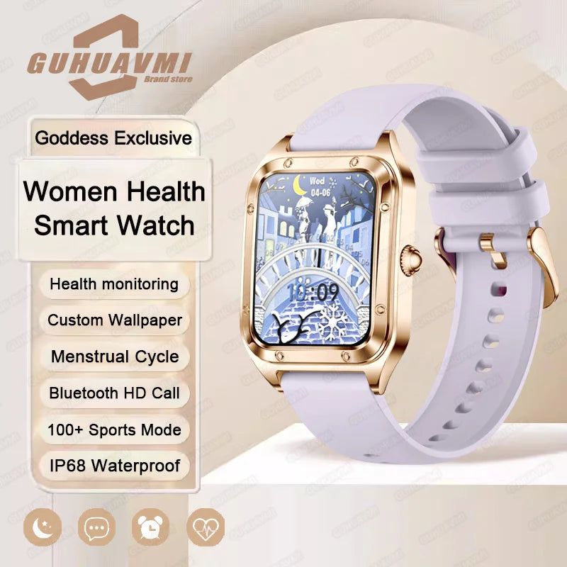 Sylphine® – Ultra Thin Luxury Smartwatch for Women | Full Touch, Heart Rate, Waterproof, Fitness & Wellness Tracker