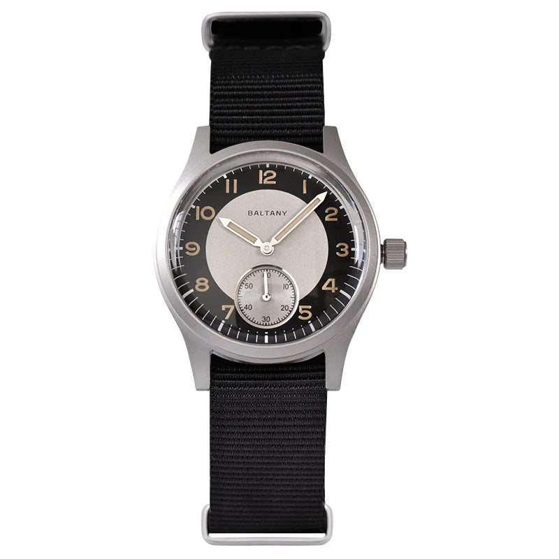 Genthorne® – Noirgent 36 | Retro Tuxedo Dial Men's Quartz Watch with Luminous Leather Strap & 10ATM Waterproof