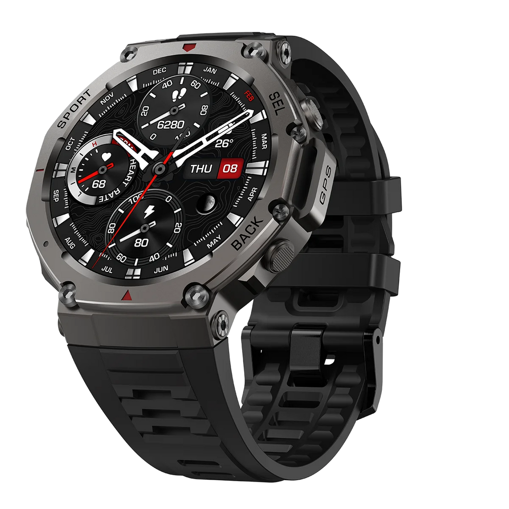 Rexon® – TitanWild | Military Outdoor Smartwatch with Dual-Band GPS, AMOLED & 5ATM Waterproof