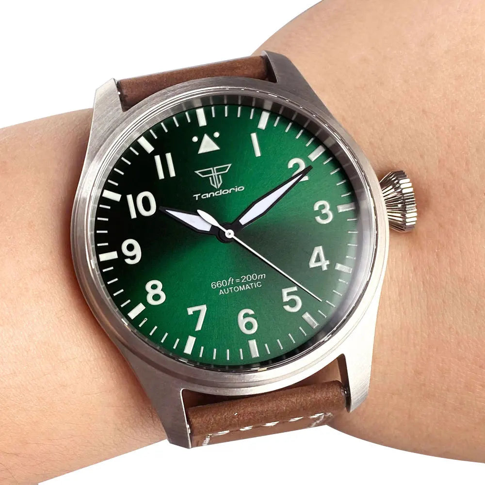 Aetherion® – Gravemax 42 | Pilot-Dive Automatic Watch with NH35/PT5000 Movement, Sapphire Crystal & 20Bar Resistance