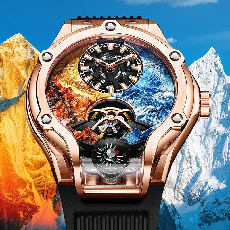 Montavex® – Skeleton Automatic Watch for Men | Hollow Mechanical Design, Mountain Inspired Luxury Style