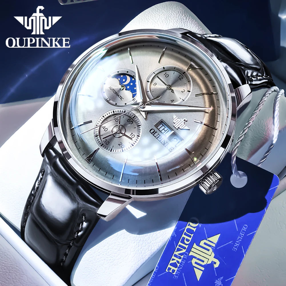 Eligon® – RegentAuto | Classic Men’s Mechanical Watch with Date, Luminous Hands & Waterproof Finish