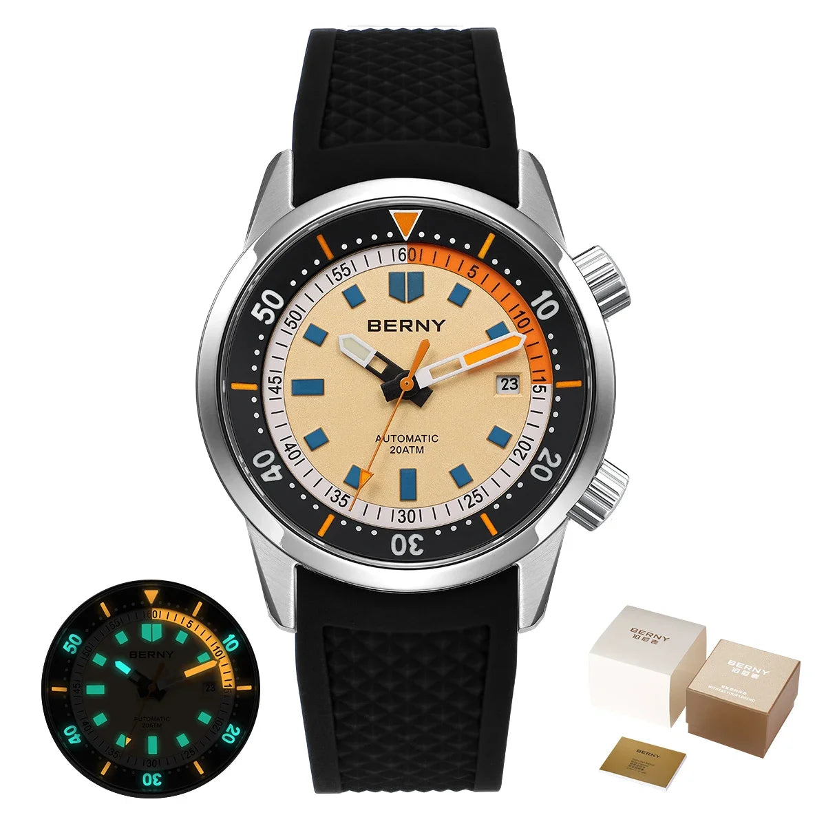 Hydronox® – Automatic Diver Watch for Men | 20ATM Waterproof, Super Luminous, Sapphire Crystal, Full Stainless Steel  Product Description