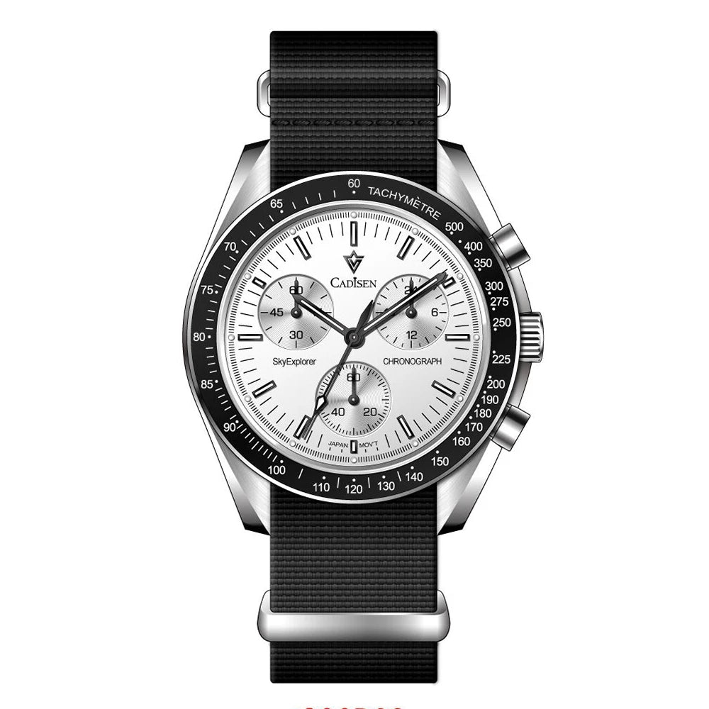 Trivaro® – Racecore VK68 | Men’s Sport Quartz Chronograph with AR-Coated Sapphire Glass & Canvas Strap