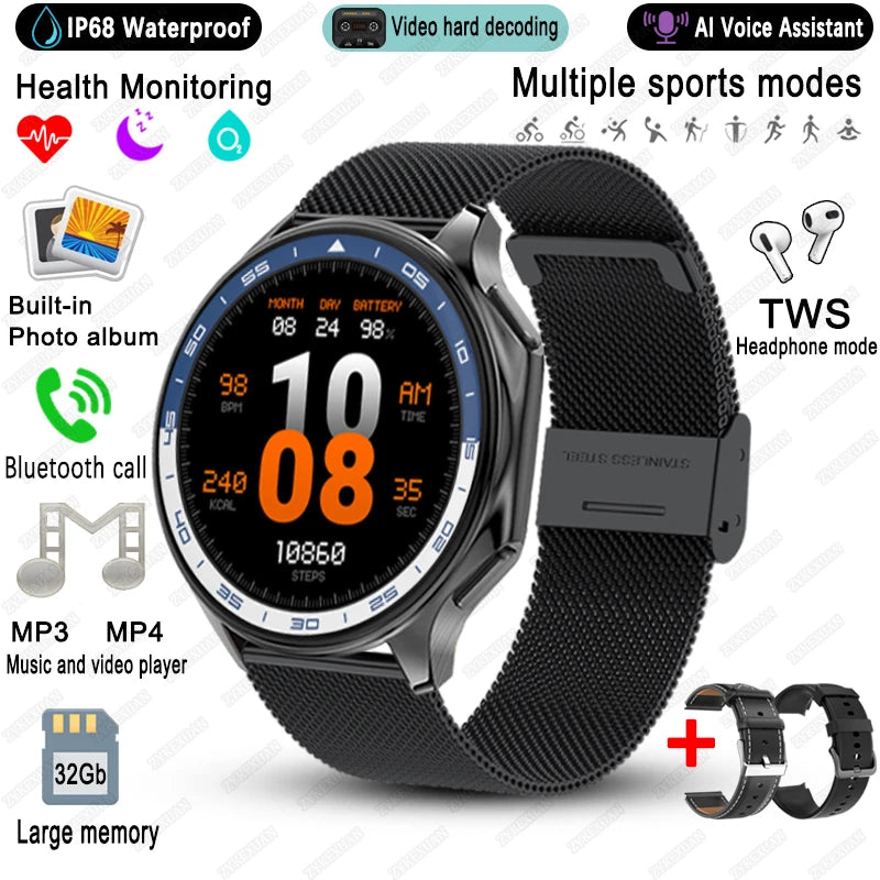 Memorix® – Premium Business Smartwatch with 32GB Storage | Album Sync, Fitness Tracker, Waterproof, iOS & Android Compatible
