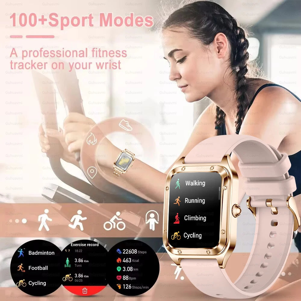 Sylphine® – Ultra Thin Luxury Smartwatch for Women | Full Touch, Heart Rate, Waterproof, Fitness & Wellness Tracker