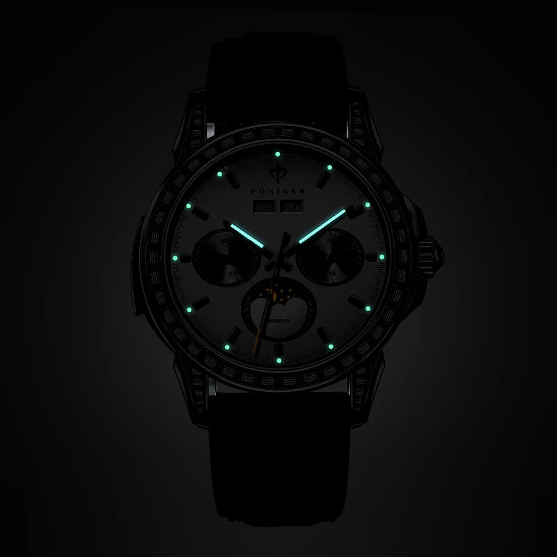 Arkenzo® – LumiEdge | Automatic Men’s Watch with Diamond-Like Bezel, Stainless Steel Frame & Waterproof Body