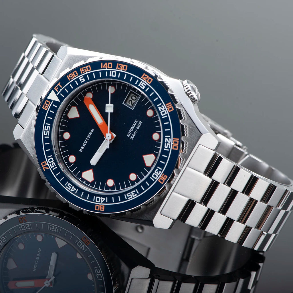 Maridive® – Men's Automatic Diver Watch | NH35 Movement, Ceramic Bezel, Sapphire, Luminous, Jubilee Bracelet, 600T Retro Style