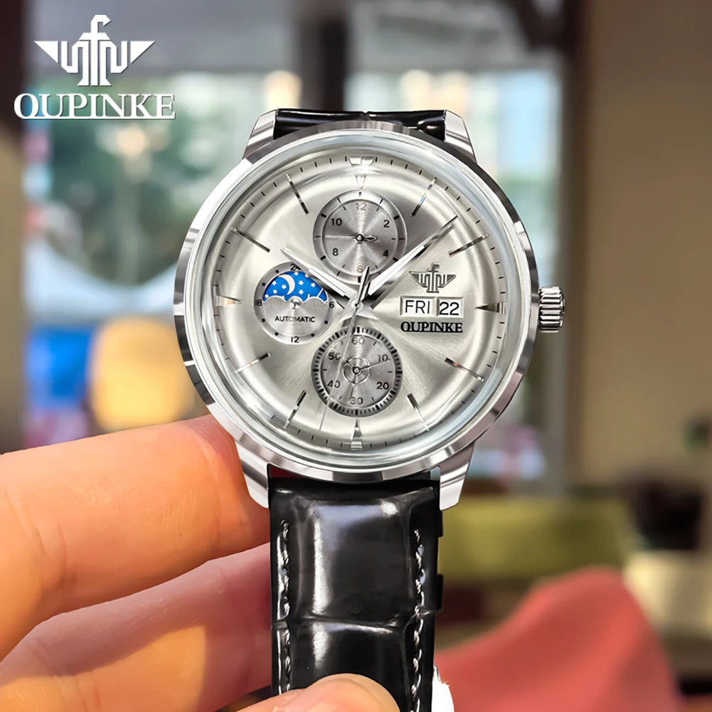 Eligon® – RegentAuto | Classic Men’s Mechanical Watch with Date, Luminous Hands & Waterproof Finish