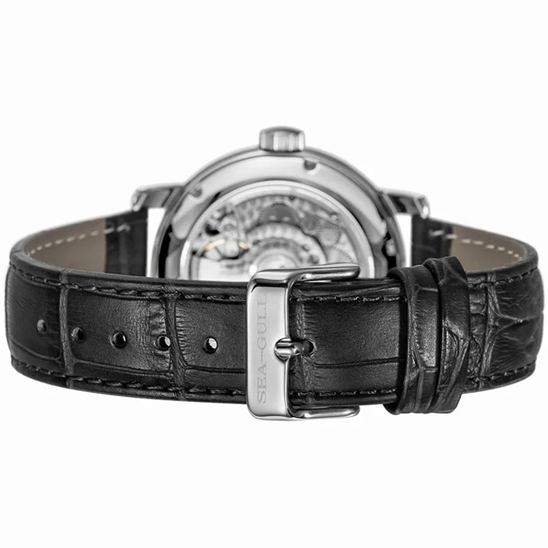 Darnell® – SteelMode 819 | Elegant Mechanical Watch for Men with Calendar & Stainless Steel Design