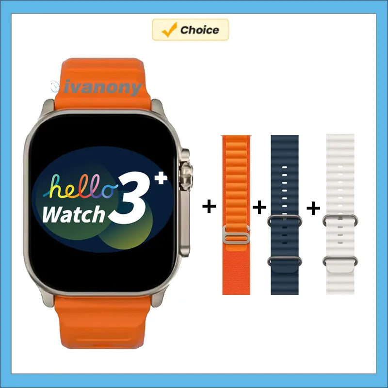 Synvora® – HaloVerse 3U | 49mm AI Smartwatch with ChatGPT, Voice Assistant, App Notifications, Bluetooth Calling & Dual-Core Power