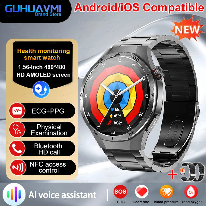 Healtrix® – BioScan 5 | 5-in-1 Health Smartwatch with Uric Acid, Blood Lipid, BP, Sleep Monitor & Bluetooth Call