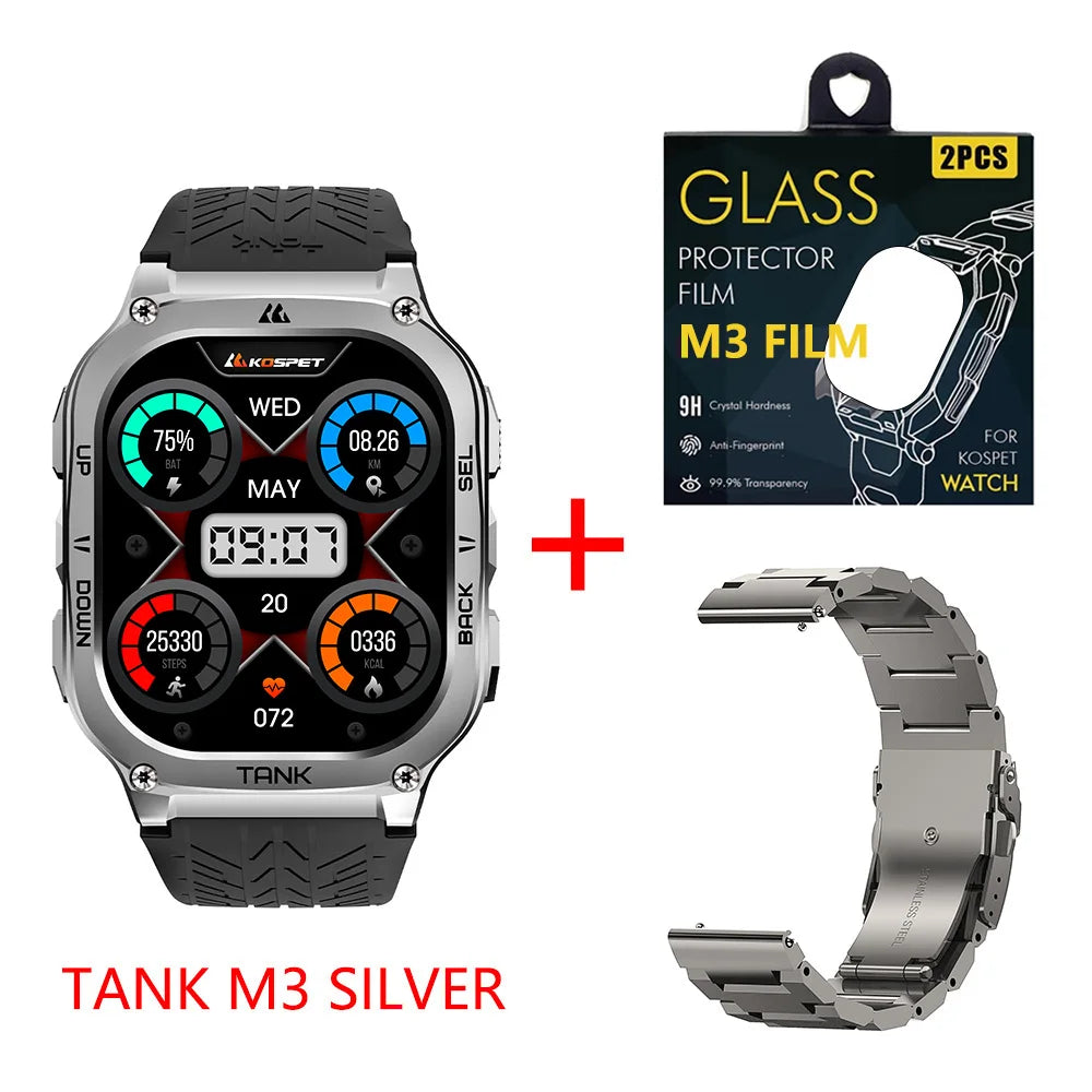 Ironvault® – Rugged Smartwatch with AMOLED AOD | Fitness Tracker, Bluetooth Call, 480mAh Battery, Waterproof (Men & Women)