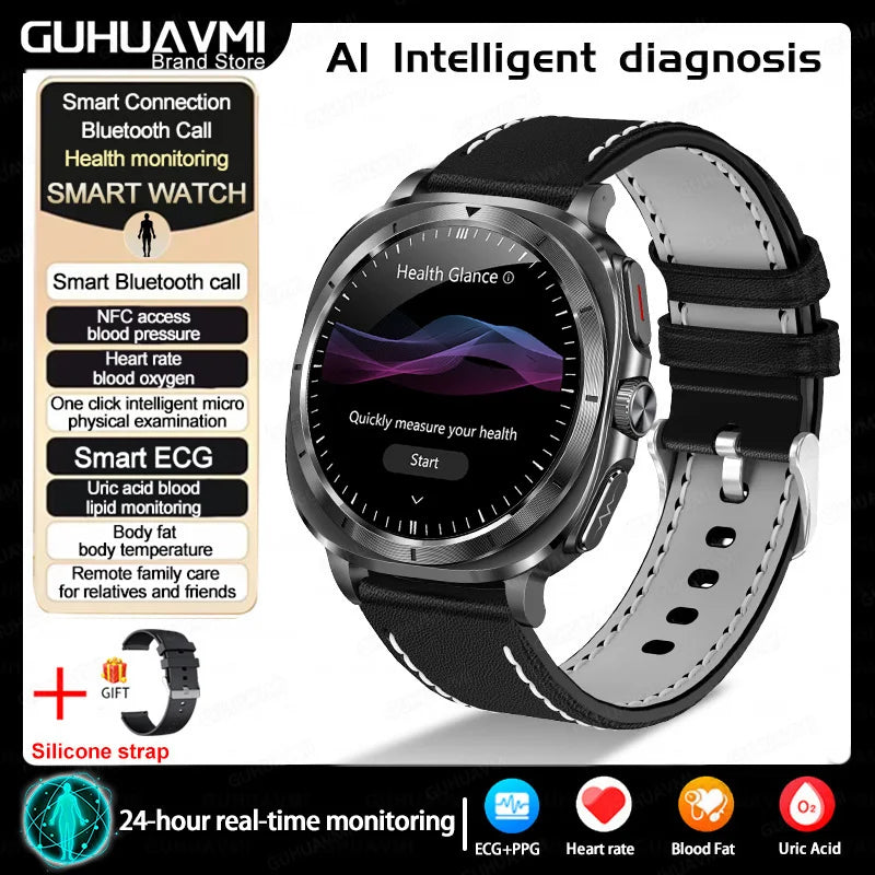 Vitaluxe® – BioCore 7 | Advanced Smartwatch for Blood Fat, Blood Pressure, Body Analysis & ECG+PPG Health Tracking