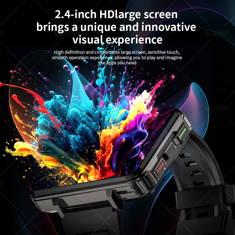 Visiogon® – Android Smartwatch Phone with Dual Camera | 4G SIM, WiFi, Flashlight, Big Screen, Gaming & Calling Support