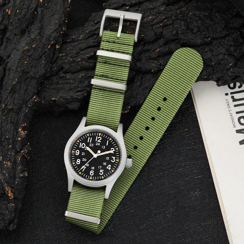 Solvara® – Mistréno ML05 | 38mm Vintage Men’s Watch with VH31 Sweep Movement, Domed Sapphire & Luminous Details
