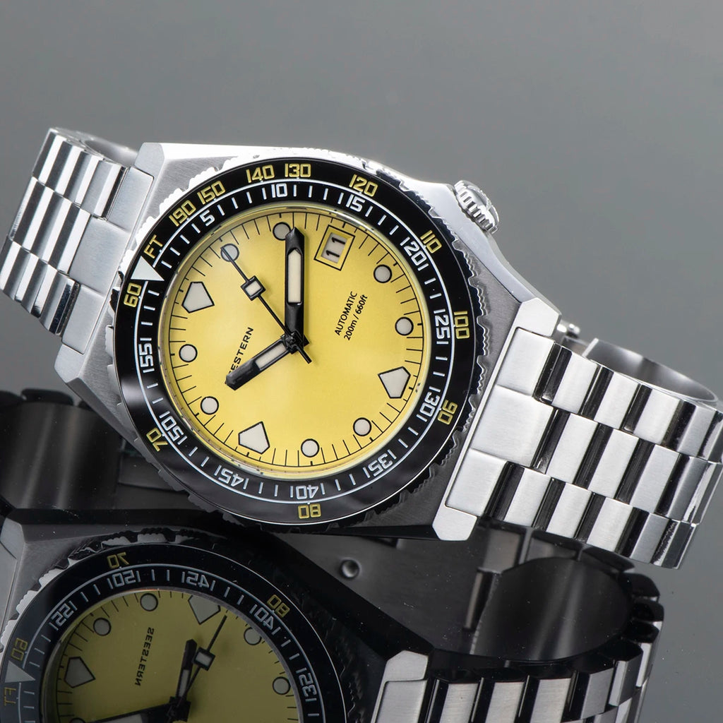 Maridive® – Men's Automatic Diver Watch | NH35 Movement, Ceramic Bezel, Sapphire, Luminous, Jubilee Bracelet, 600T Retro Style