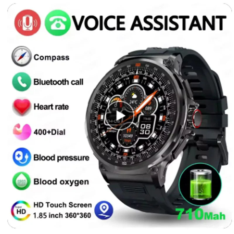 TechNavis® – Smartwatch for Men | GPS, 710mAh Long Battery, Bluetooth HD Call, Multi-Device Compatible
