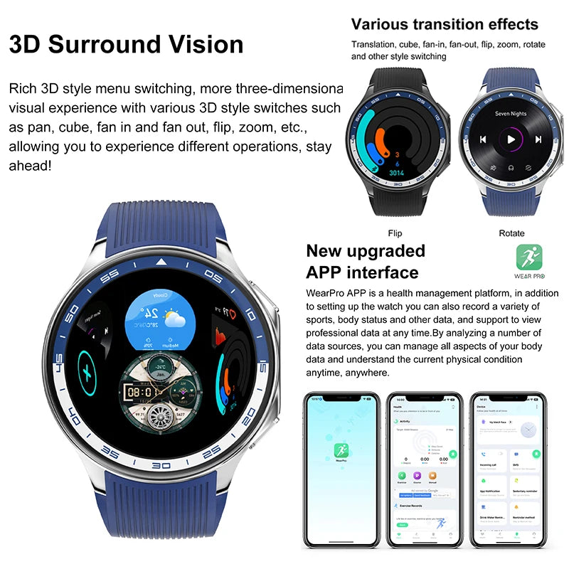 Memorix® – Premium Business Smartwatch with 32GB Storage | Album Sync, Fitness Tracker, Waterproof, iOS & Android Compatible