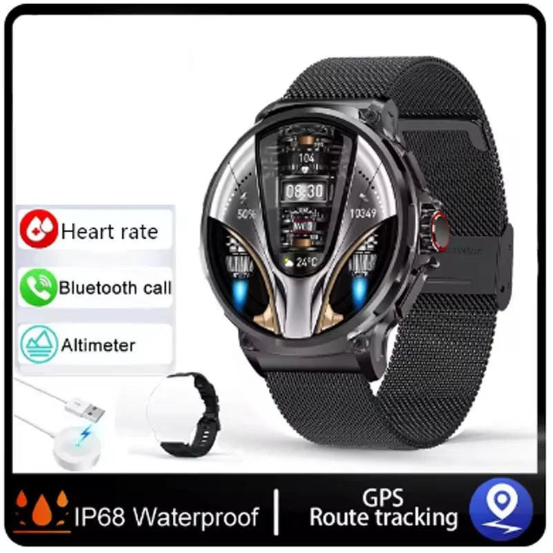 TechNavis® – Smartwatch for Men | GPS, 710mAh Long Battery, Bluetooth HD Call, Multi-Device Compatible
