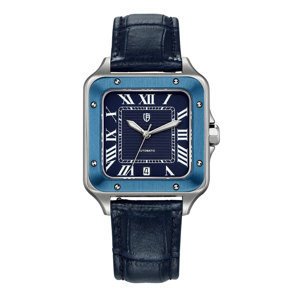 Montragin® – Tank Style Automatic Mechanical Watch for Men | Miyota 8215, Sapphire AR, Luminous, 10ATM Waterproof