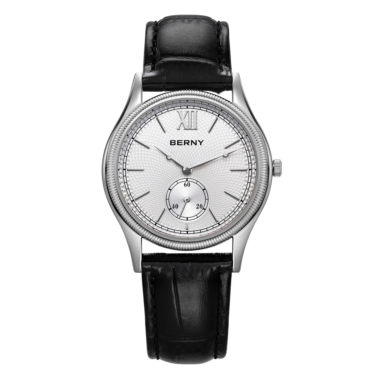 Eslenza® – Gentralis Ultra | Ultra-Thin Quartz Dress Watch for Men with Leather Band & Classic Stainless Steel Elegance