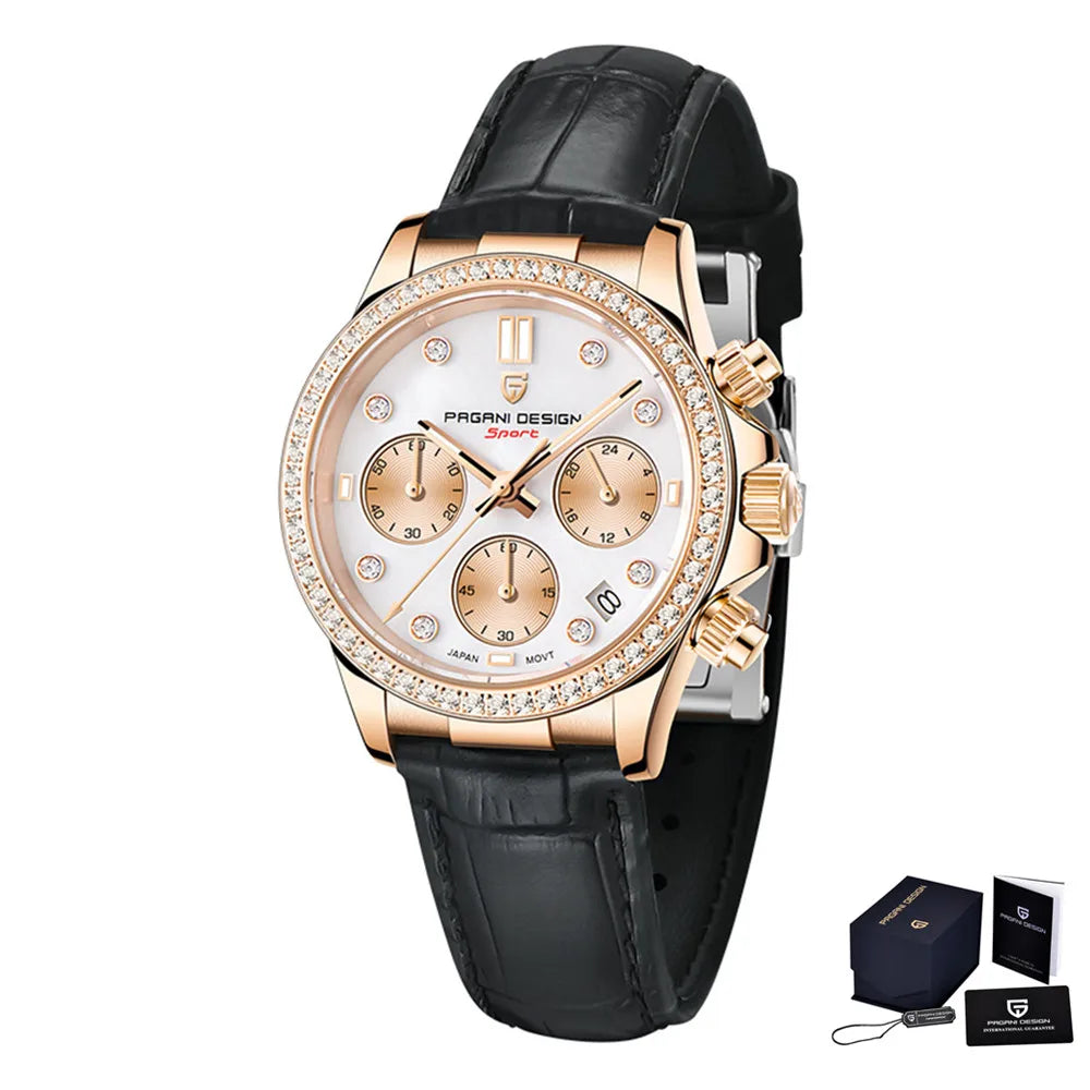 Velassia® – Classic Sapphire Quartz Watch for Women | 36MM, Japan Movement, 100M Waterproof, Elegant Dress Design