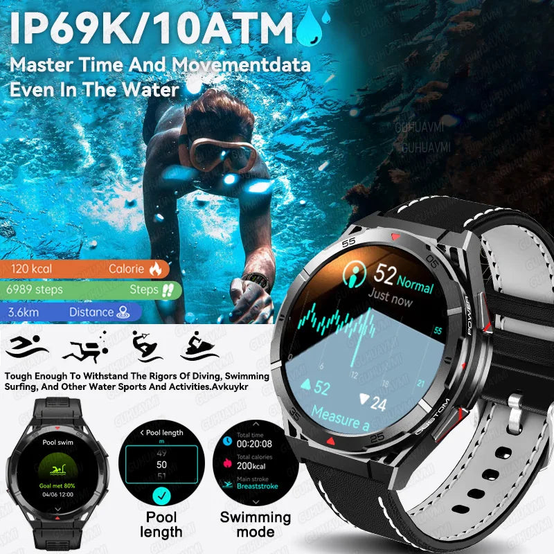 Trackformis® – Outdoor GPS Smartwatch with Compass | 1.45" Ultra HD, Bluetooth Calls, Health Monitoring, 480mAh Battery