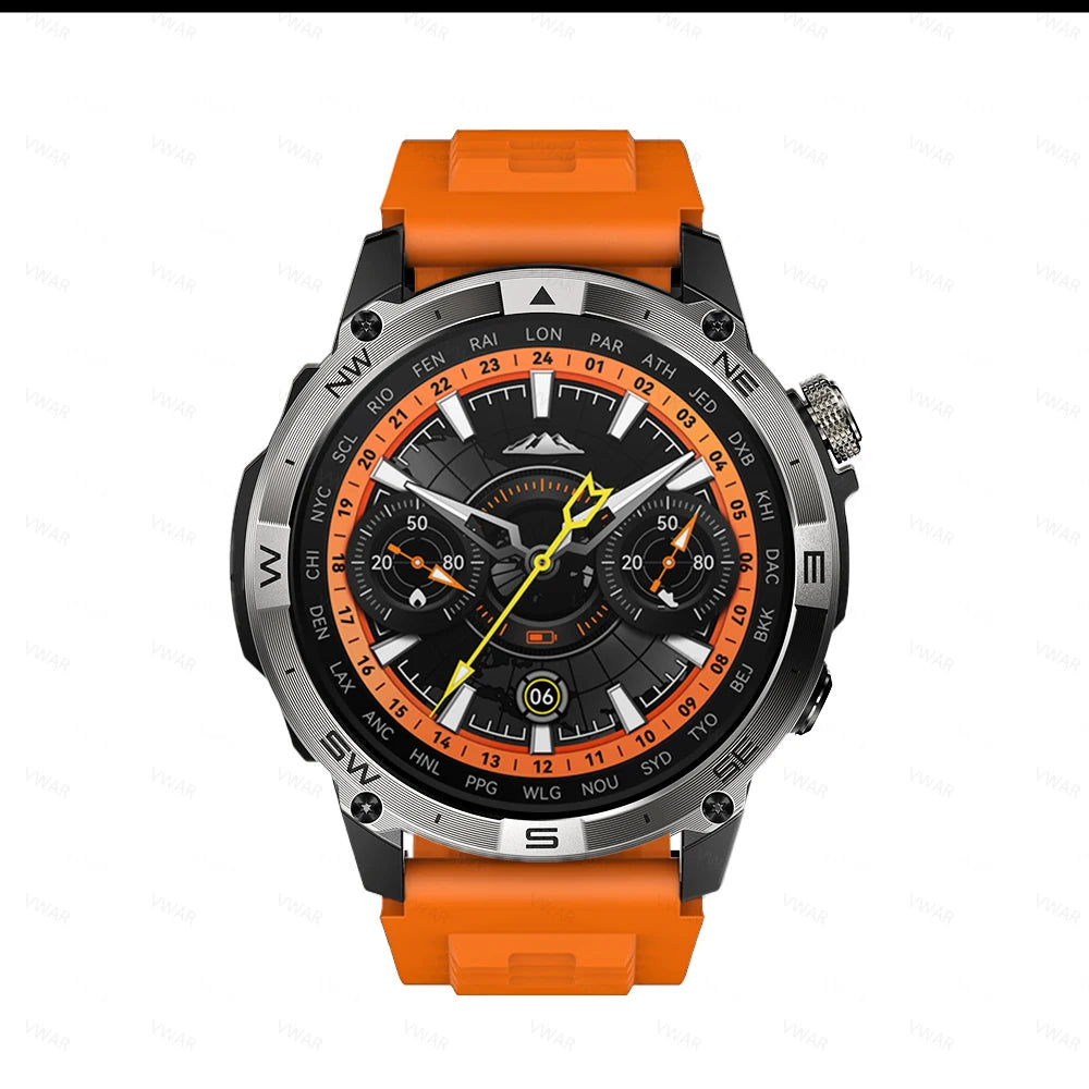 Deltora® – Fortrek ACE | Military Sport Smartwatch with Dual-Band GNSS, Compass, 5ATM Waterproof – For Men on the Move