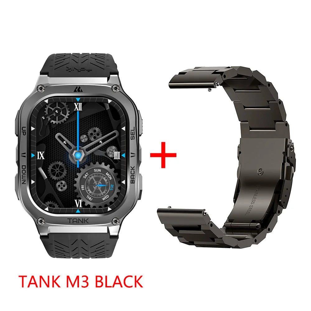 Ironvault® – Rugged Smartwatch with AMOLED AOD | Fitness Tracker, Bluetooth Call, 480mAh Battery, Waterproof (Men & Women)