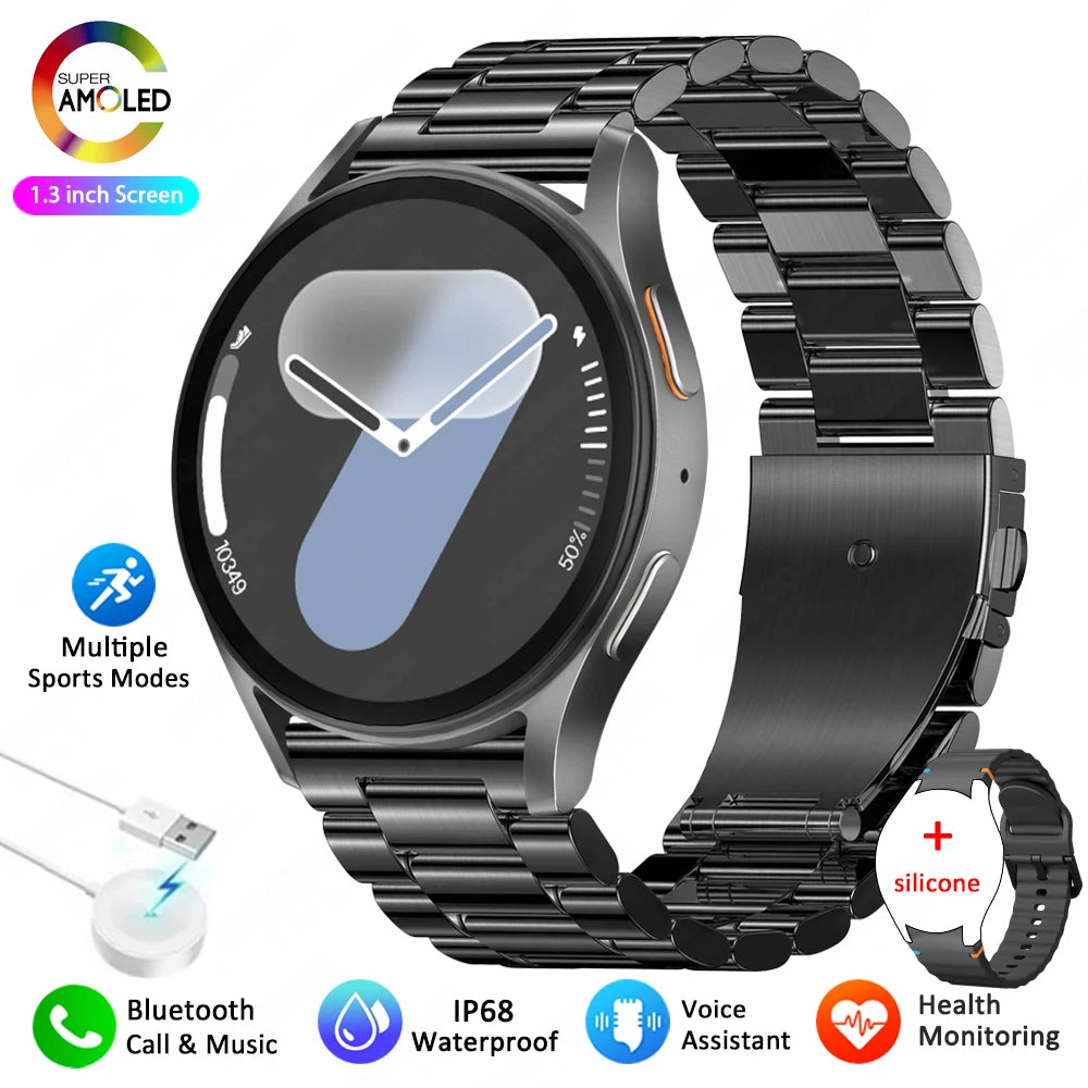Lumetrix® – Unisex Smartwatch with AMOLED HD | Compass, Heart Rate, Sport & Fitness, Bluetooth Call, Waterproof