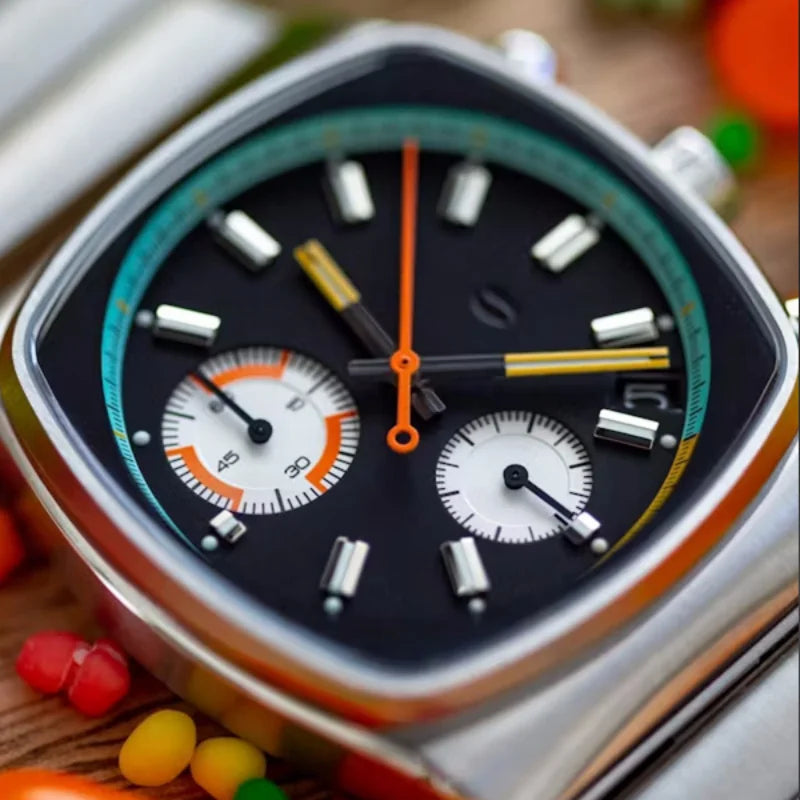 Chronovex® – High-End Wormhole Concept Watch for Men | Fashion Square Large Dial, Futuristic Sports Design