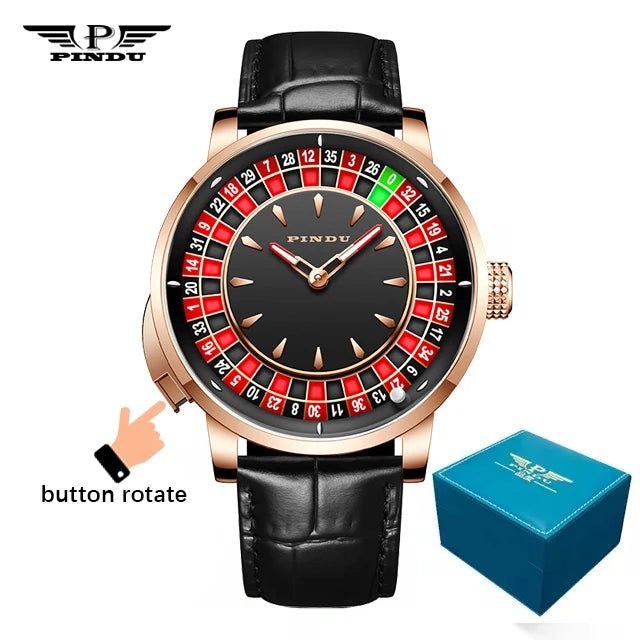 Vornyx® – Roulentis 42 | NH35A Mechanical Watch with Russian Roulette Dial, Diamond Markers & Sapphire Crystal