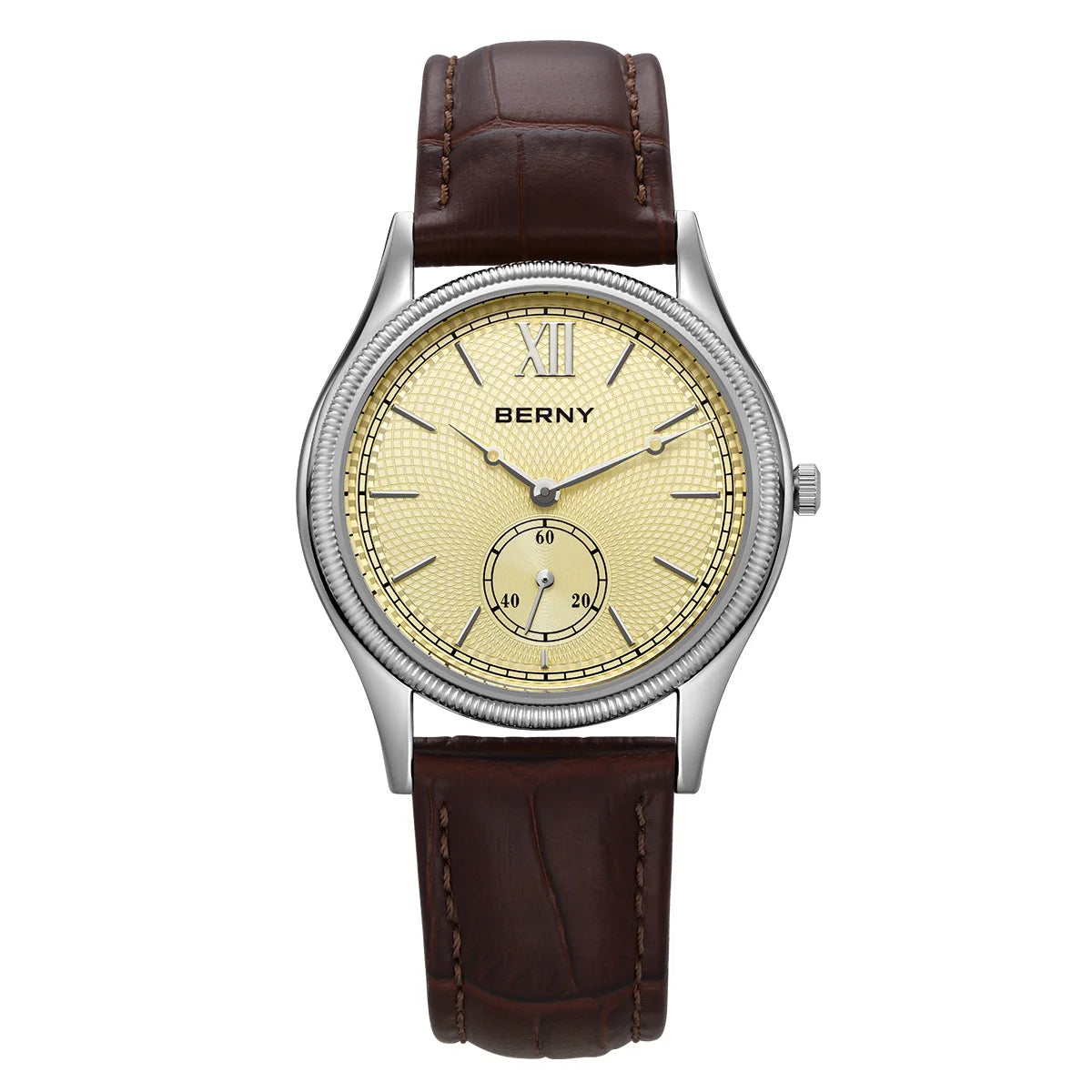 Eslenza® – Gentralis Ultra | Ultra-Thin Quartz Dress Watch for Men with Leather Band & Classic Stainless Steel Elegance