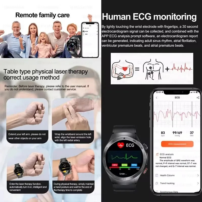 Veltrix® – Corelase X | Biomedical Smartwatch with Uric Acid & Body Fat Tracking, Laser Therapy, ECG+PPG & Bluetooth Calling