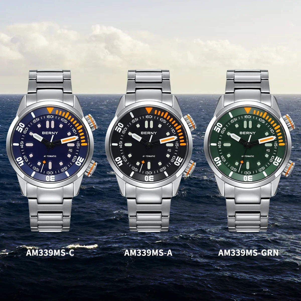 Nautivus® – Automatic Dive Watch for Men | 20ATM Waterproof, Sapphire Crystal, Super Luminous, Original Sport Design