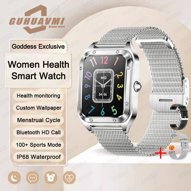 Sylphine® – Ultra Thin Luxury Smartwatch for Women | Full Touch, Heart Rate, Waterproof, Fitness & Wellness Tracker