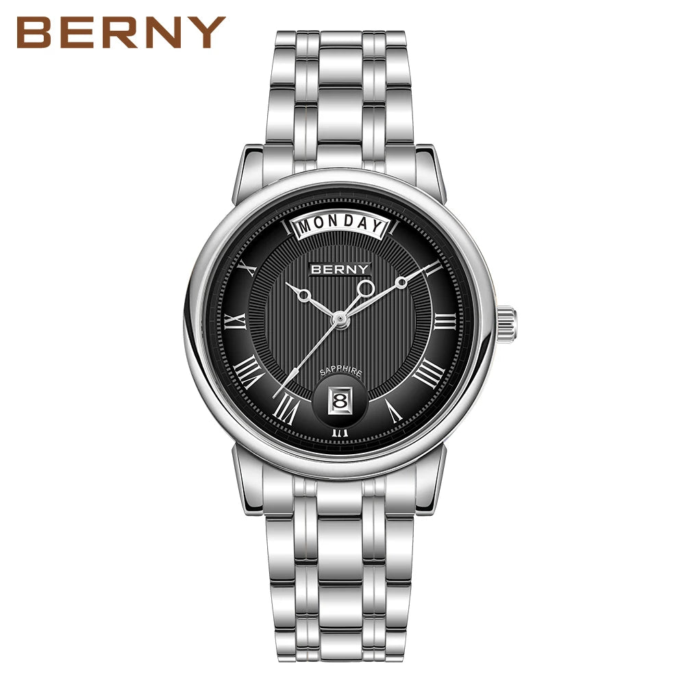 Aurelyth® – Monzella 33 | Women's Quartz Watch with Roman Numerals, Sapphire Glass & Steel Strap