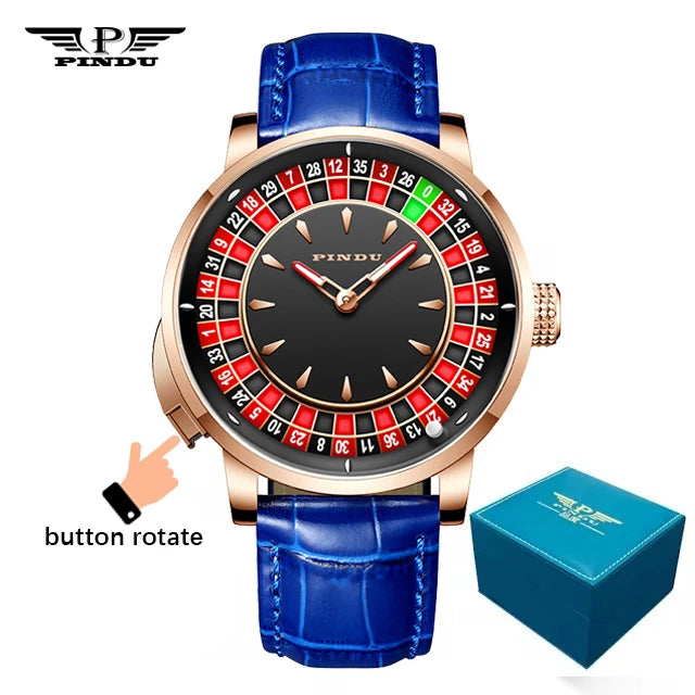 Vornyx® – Roulentis 42 | NH35A Mechanical Watch with Russian Roulette Dial, Diamond Markers & Sapphire Crystal